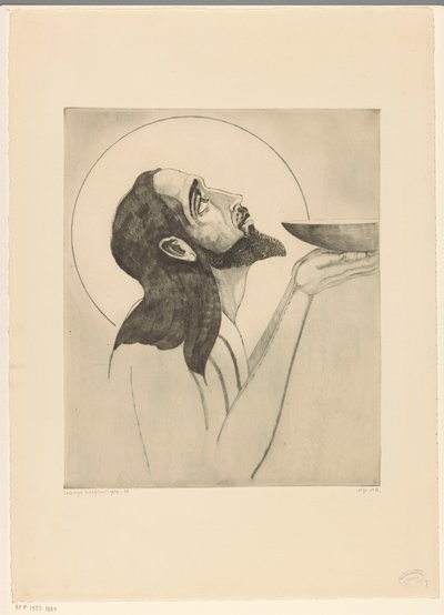 Johannes de Doper Saint John the Baptist (původní název) od Lodewijk Schelfhout (signed by artist)