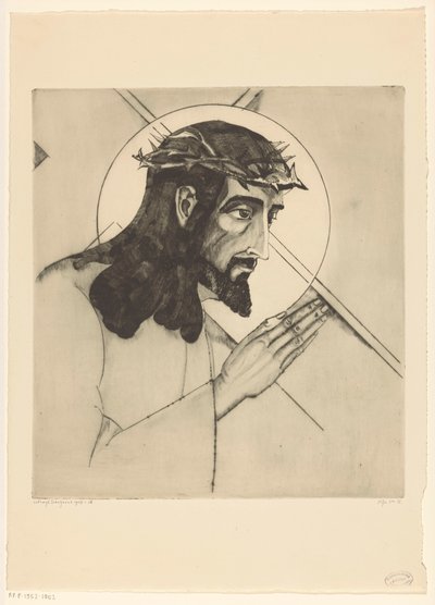 Kruisdraging Christ portant la croix (původní název) od Lodewijk Schelfhout (signed by artist)