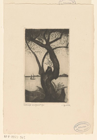 Olivovník na Korsice Olivier, Corse (původní název) od Lodewijk Schelfhout (signed by artist)