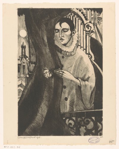 Pierrot II (původní název) od Lodewijk Schelfhout (signed by artist)