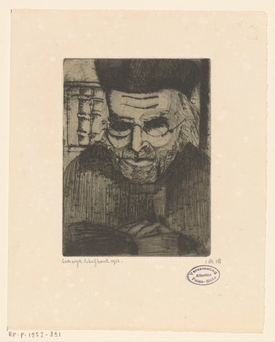 Portrét G.J. Brinkman od Lodewijk Schelfhout (signed by artist)