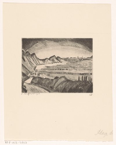 Pláž Domburg Plage de Dombourg (původní název) od Lodewijk Schelfhout (signed by artist)