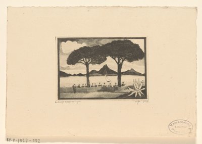 Twee boy The Two Trees (původní název) od Lodewijk Schelfhout (signed by artist)