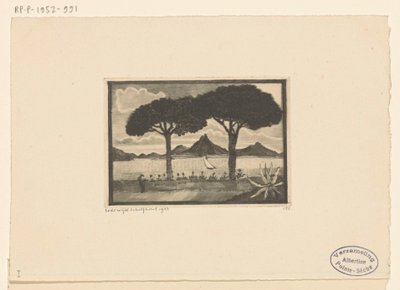 Twee boy The Two Trees (původní název) od Lodewijk Schelfhout (signed by artist)