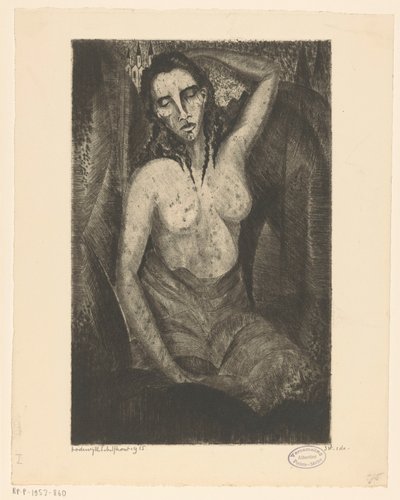 sedící žena Femme assise (původní název) od Lodewijk Schelfhout (signed by artist)