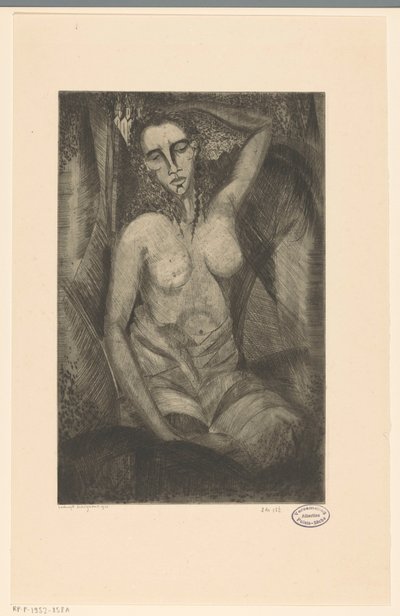 sedící žena Femme assise (původní název) od Lodewijk Schelfhout (signed by artist)