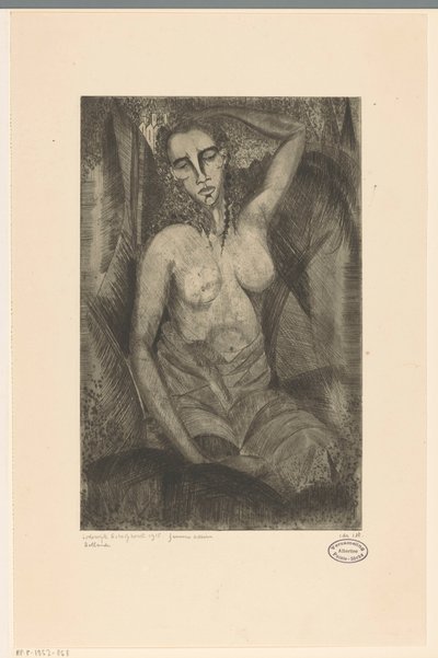 sedící žena Femme assise (původní název na objektu) od Lodewijk Schelfhout (signed by artist)