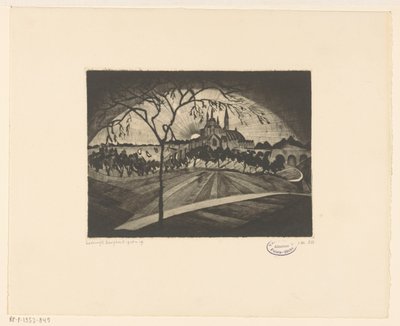 Západ slunce Coucher de soleil (původní název na objektu) od Lodewijk Schelfhout (signed by artist)