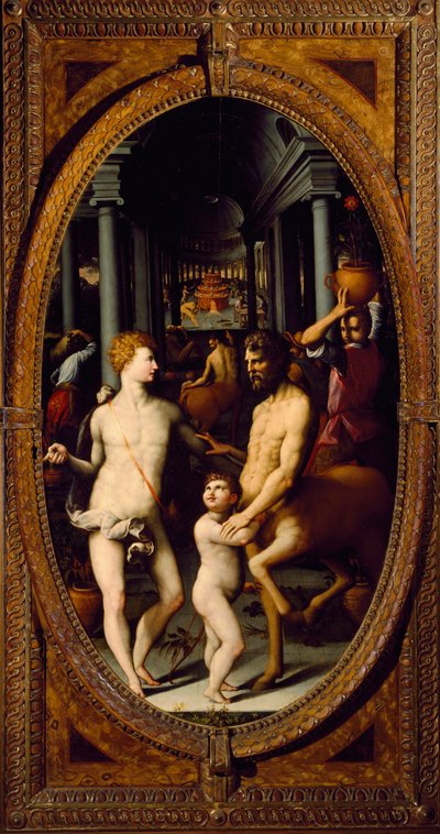 Apollo a kentaur Chiron (obraz od Lodovico Buti