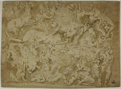 Bitva Amazonek od Lodovico Carracci