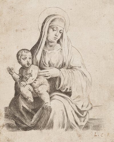 Krásná malá Madonna od Giacoma Francia od Lodovico Carracci