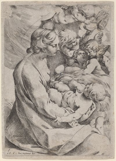 Madonna a dítě s anděly od Lodovico Carracci
