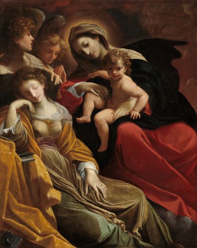 Sen svaté Kateřiny Alexandrijské, c. 1593. od Lodovico Carracci