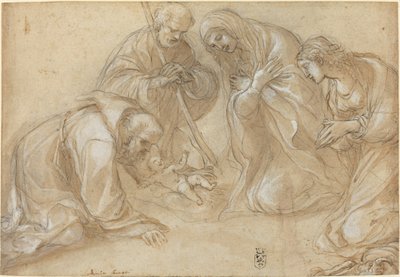 Narození Páně se svatými Františkem a Anežkou od Lodovico Carracci