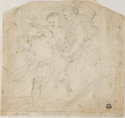 Dvě ženy honí muže od Lodovico Carracci