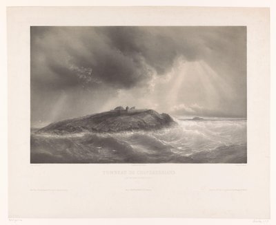 Graf van Francois-Rene de Chateaubriand Hrobka Chateaubrianda (Ilot du Grand Bey, Rade de St. Malo) (titul na předmětu) od Léon Jean Baptiste Sabatier