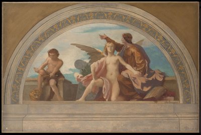 Skica pro Salon des Lettres, Hôtel de Ville, Paříž: 1890 (olej na plátně). od Léon Pierre Urbain Bourgeois