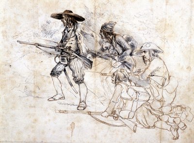 Čouanští vojáci - kresba Léonce Pepetit, B. M. de Dinan od Léonce Justin Alexandre Petit