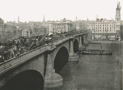 London Bridge při pohledu na sever, 1895. od London Stereoscopic and Photographic Co