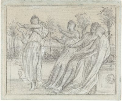 Studium na "řecký dívčí tanec" od Lord Leighton Frederic