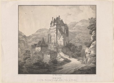Hrad Eltz od Lorenz Ekemann Allesson, after Domenico Quaglio