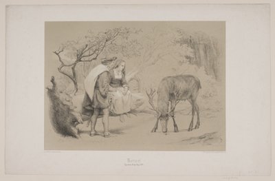 Kříž, str. 299, ilustrace k filmu Christiana Winthera „Flight of the Deer“ od Lorenz Frølich