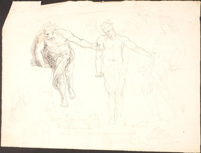 Studie Lucifera i různé stavební studie od Lorenz Frølich