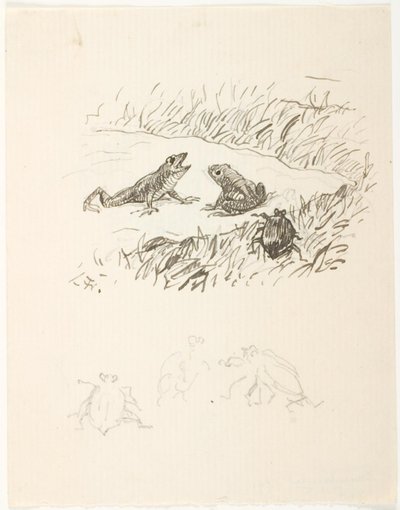 Návrh ilustrace pro Skarnbassen od Lorenz Frølich