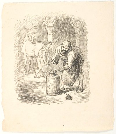 Návrh ilustrace pro Skarnbassen od Lorenz Frølich