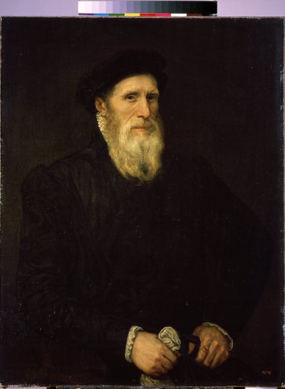 ""Portrét starého muže"" (Portrét starého muže) Obraz připisovaný Lorenzu Lotto (1480-1556) kolem roku 1550 Rozměr 93x72 cm Muzeum Ermitáže v Petrohradě od Lorenzo (attr. to) Lotto