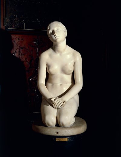 Důvěra v Boha, Lorenzo Bartolini (1777-1850), mramorová socha od Lorenzo Bartolini