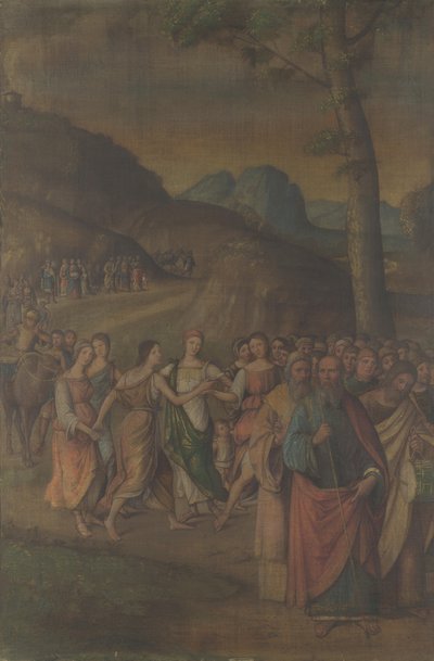 Tanec Miriam z příběhu o Mojžíšovi, po roce 1508 od Lorenzo Costa