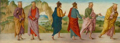 The Miracle of the Catafalque (panel A), cca 1500-1506 (tempera na panelu) od Lorenzo Costa