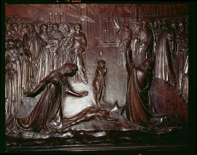 Svatyně svatého Zenobia, detail mrtvého dítěte, asi 1432-42 bronz detail 97641 od Lorenzo Ghiberti