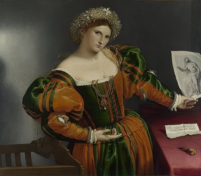 Portrét ženy (Lucretia). Kolem 1530-32 od Lorenzo Lotto