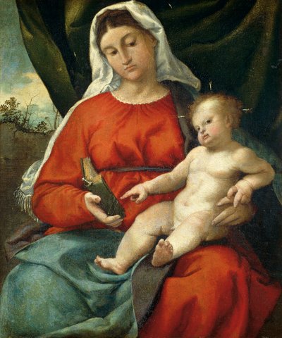 Madonna a dítě od Lorenzo Lotto