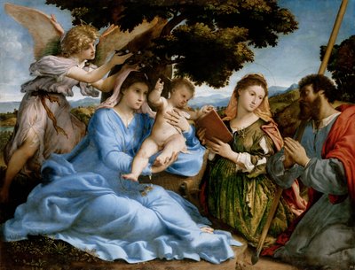 Madona s dítětem a svatými Kateřinou a Tomášem (sacra conversazione) od Lorenzo Lotto