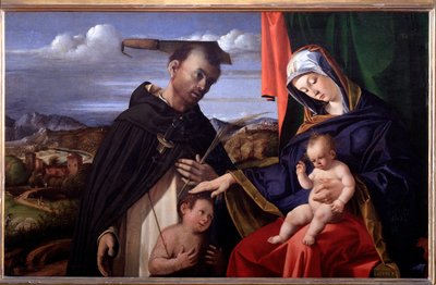 Madona s dítětem se svatým Petrem z Verony od Lorenzo Lotto