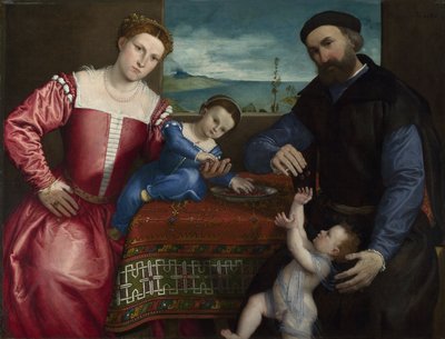 Portrét Giovanniho della Volty s manželkou a dětmi od Lorenzo Lotto