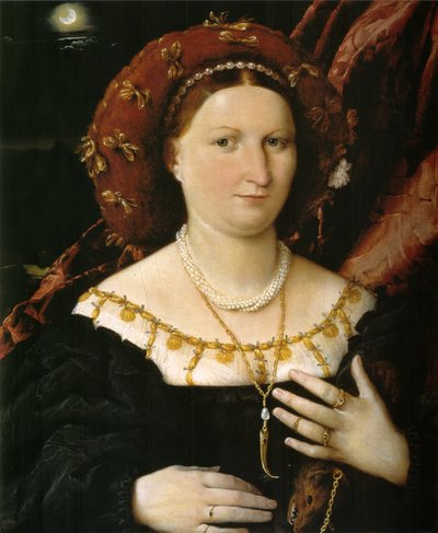 Portrét Luciny Brembatiové od Lorenzo Lotto