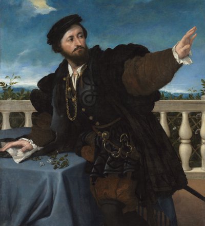 Portrét muže, možná Girolamo Rosati, 1533-34 od Lorenzo Lotto