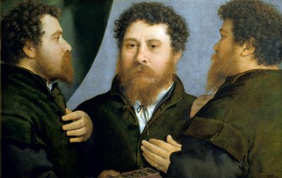Trojitý portrét zlatnického obrazu od Lorenza Lotta od Lorenzo Lotto