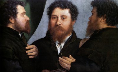 Trojitý portrét zlatníka (Bartolomeo Carpan) od Lorenzo Lotto
