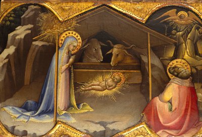 Narození Páně, 1406-10 (tempera na dřevě, zlatá půda) od Lorenzo Monaco