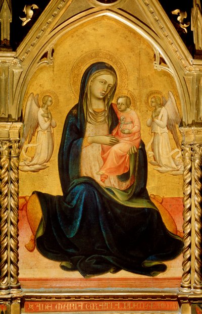 Panna a dítě s anděly Madona pokory, c1408-c1410 od Lorenzo Monaco