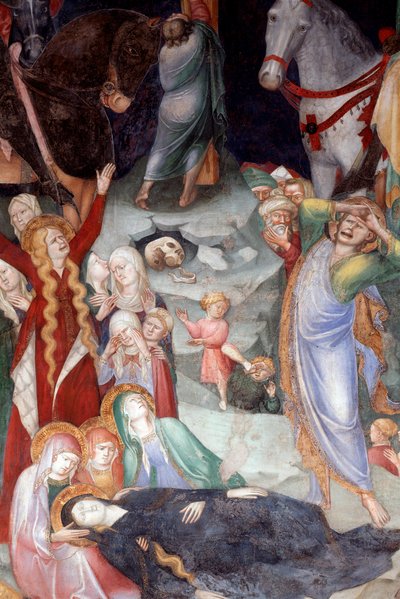 Ukřižování, detail (Fresco od Lorenzo Salimbeni