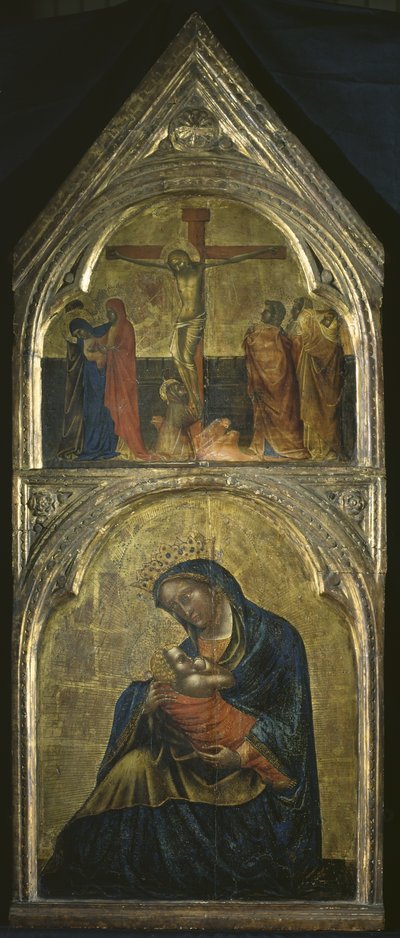 Panna a dítě s ukřižováním, kolem 1360 od Lorenzo Veneziano