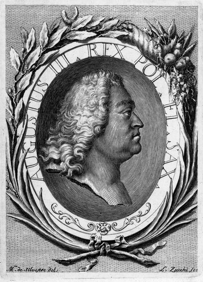 Portrét polského Augusta III od Lorenzo Zucchi