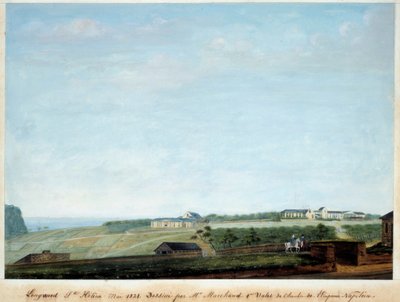 Pohled na Longwood na ostrově Sainte Helene, květen 1821 od Louis Joseph Marchand