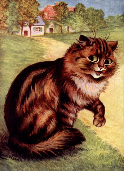 Kočka (barva lito) od Louis (after) Wain